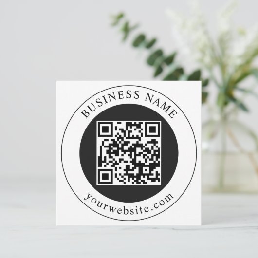QR-Code mit editierbarem Firmennamen Programm (Stehend Vorderseite)