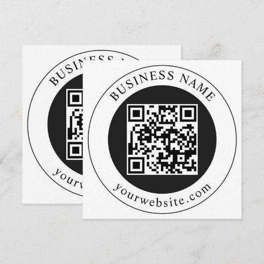 QR-Code mit editierbarem Firmennamen Programm (Vorne/Hinten)