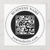 QR-Code mit editierbarem Firmennamen Programm (Rückseite)