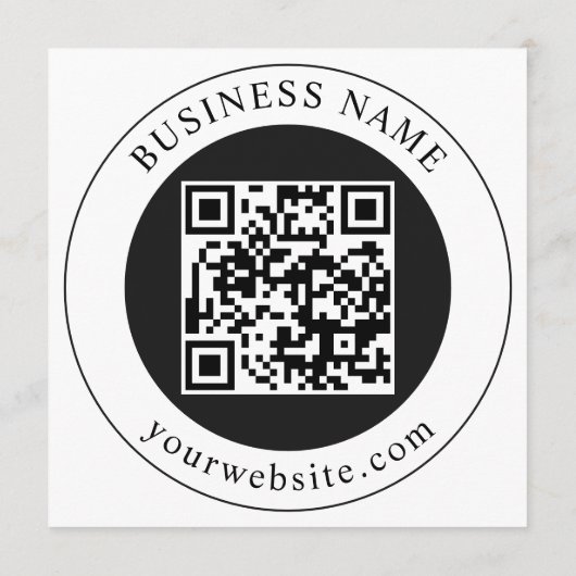 QR-Code mit editierbarem Firmennamen Programm (Rückseite)