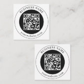 QR-Code mit editierbarem Firmennamen Rabattkarte (Vorne/Hinten)