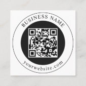 QR-Code mit editierbarem Firmennamen Rabattkarte (Rückseite)