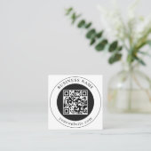 QR-Code mit editierbarem Firmennamen Rabattkarte (Stehend Vorderseite)
