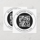 QR-Code mit editierbarem Firmennamen Save The Date (Vorne/Hinten)