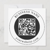 QR-Code mit editierbarem Firmennamen Save The Date (Rückseite)