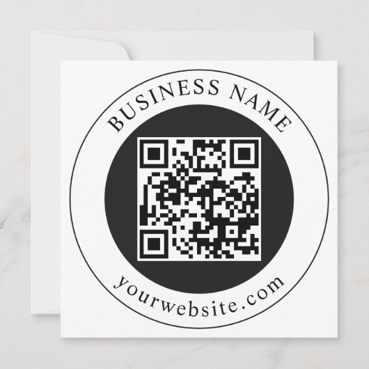 QR-Code mit editierbarem Firmennamen Save The Date (Vorderseite)