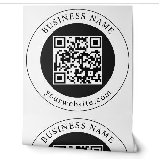 QR-Code mit editierbarem Firmennamen Tapete