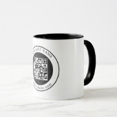 QR-Code mit editierbarem Firmennamen Tasse (VorderseiteRechts)