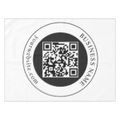 QR-Code mit editierbarem Firmennamen Tischdecke (Vorderseite (Horizontal))