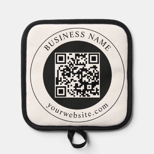 QR-Code mit editierbarem Firmennamen Topflappen (Vorderseite)