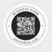 QR-Code mit editierbarem Firmennamen und kreisförm Etiketten (Design 2)