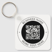 QR-Code mit editierbarem Firmennamen und kreisförm Schlüsselanhänger (Vorderseite)