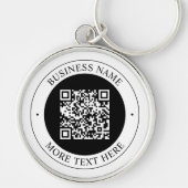 QR-Code mit editierbarem Firmennamen und kreisförm Schlüsselanhänger (Vorne)