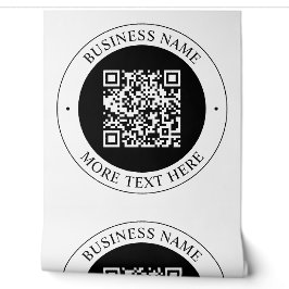 QR-Code mit editierbarem Firmennamen und kreisförm Tapete