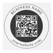 QR-Code mit editierbarem Firmennamen Würfel (Vorderseite)