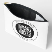 QR-Code mit editierbarem Firmennamen Zubehörtasche (Offen)