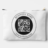 QR-Code mit editierbarem Firmennamen Zubehörtasche (Rückseite)