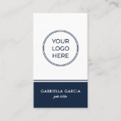 QR-Code mit einfacher Scannerfunktion Blue Busines Visitenkarte (Vorderseite)