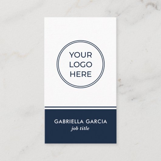 QR-Code mit einfacher Scannerfunktion Blue Busines Visitenkarte (Vorderseite)