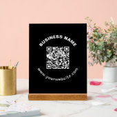 QR-Code mit Firmenname Fett Kreistext Acrylschild (Hochzeit)