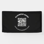 QR-Code mit Firmenname Fett Kreistext Banner (Horizontal)