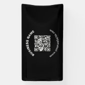 QR-Code mit Firmenname Fett Kreistext Banner (Vertikal)