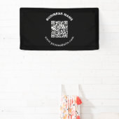 QR-Code mit Firmenname Fett Kreistext Banner (InSitu)