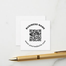 QR-Code mit Firmenname Fett Kreistext Begleitkarte
