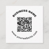 QR-Code mit Firmenname Fett Kreistext Begleitkarte (Vorderseite)