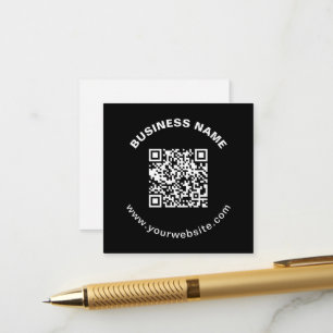 QR-Code mit Firmenname Fett Kreistext Begleitkarte