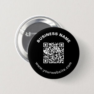 QR-Code mit Firmenname Fett Kreistext Button