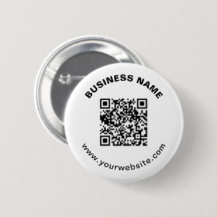 QR-Code mit Firmenname Fett Kreistext Button