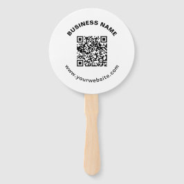 QR-Code mit Firmenname Fett Kreistext Fächer