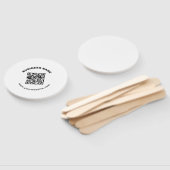 QR-Code mit Firmenname Fett Kreistext Fächer (Non-assembled)