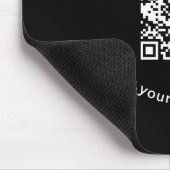 QR-Code mit Firmenname Fett Kreistext Mousepad (Ecke)