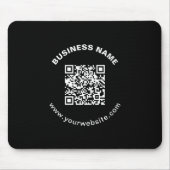 QR-Code mit Firmenname Fett Kreistext Mousepad (Vorne)