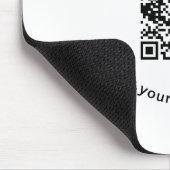 QR-Code mit Firmenname Fett Kreistext Mousepad (Ecke)