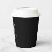 QR-Code mit Firmenname Fett Kreistext Pappbecher (Links)