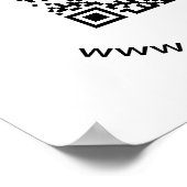 QR-Code mit Firmenname Fett Kreistext Poster (Ecke)