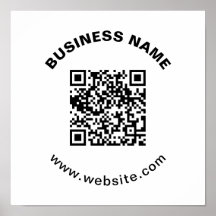 QR-Code mit Firmenname Fett Kreistext