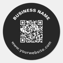QR-Code mit Firmenname Fett Kreistext