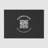 QR-Code mit Firmenname Fett Kreistext Seidenpapier (Vorderseite)