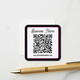 QR-Code mit kursorischer Handschrift Begleitkarte