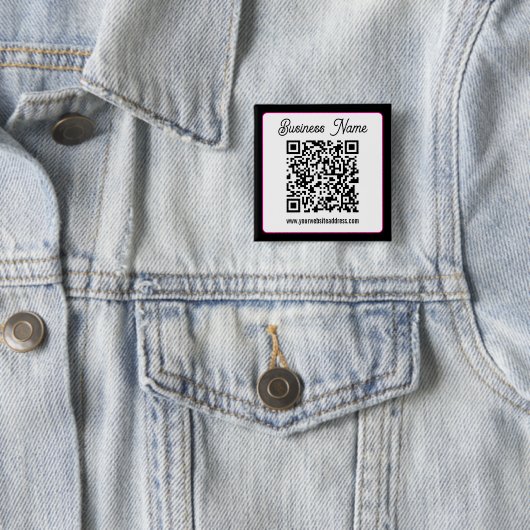 QR-Code mit kursorischer Handschrift Button (Beispiel)