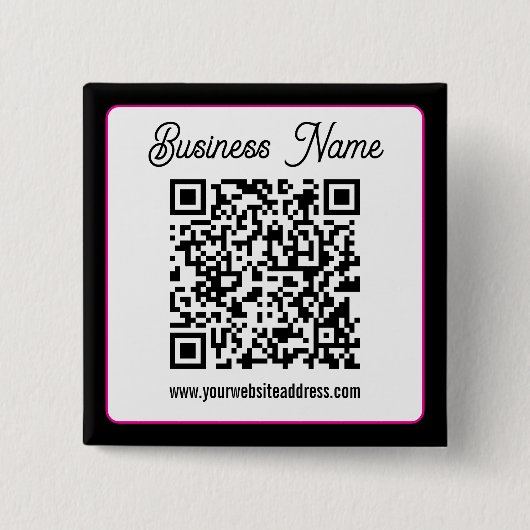 QR-Code mit kursorischer Handschrift Button (Vorderseite)