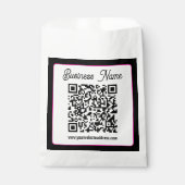 QR-Code mit kursorischer Handschrift Geschenktütchen (Vorderseite)