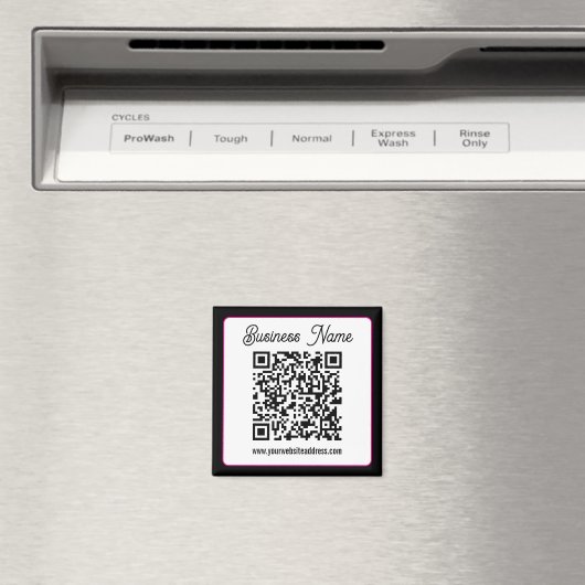 QR-Code mit kursorischer Handschrift Magnet (In Situ (Geschirrspüler))