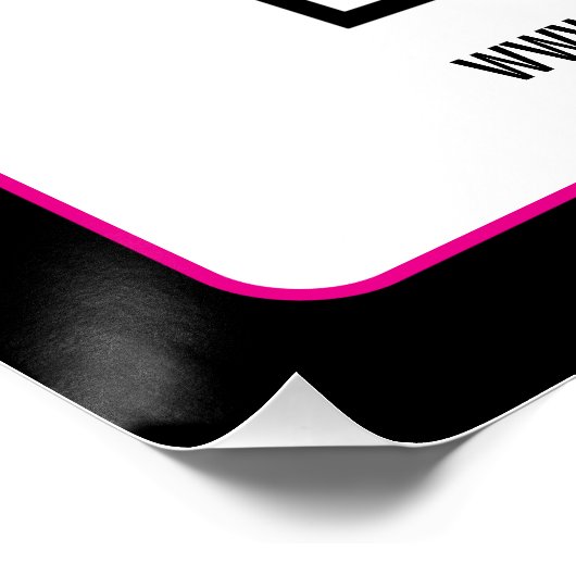 QR-Code mit kursorischer Handschrift Poster (Ecke)