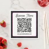 QR-Code mit kursorischer Handschrift Serviette (Beispiel)