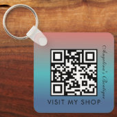 QR-Code Mit Monogramm Schlüsselanhänger (Vorderseite)